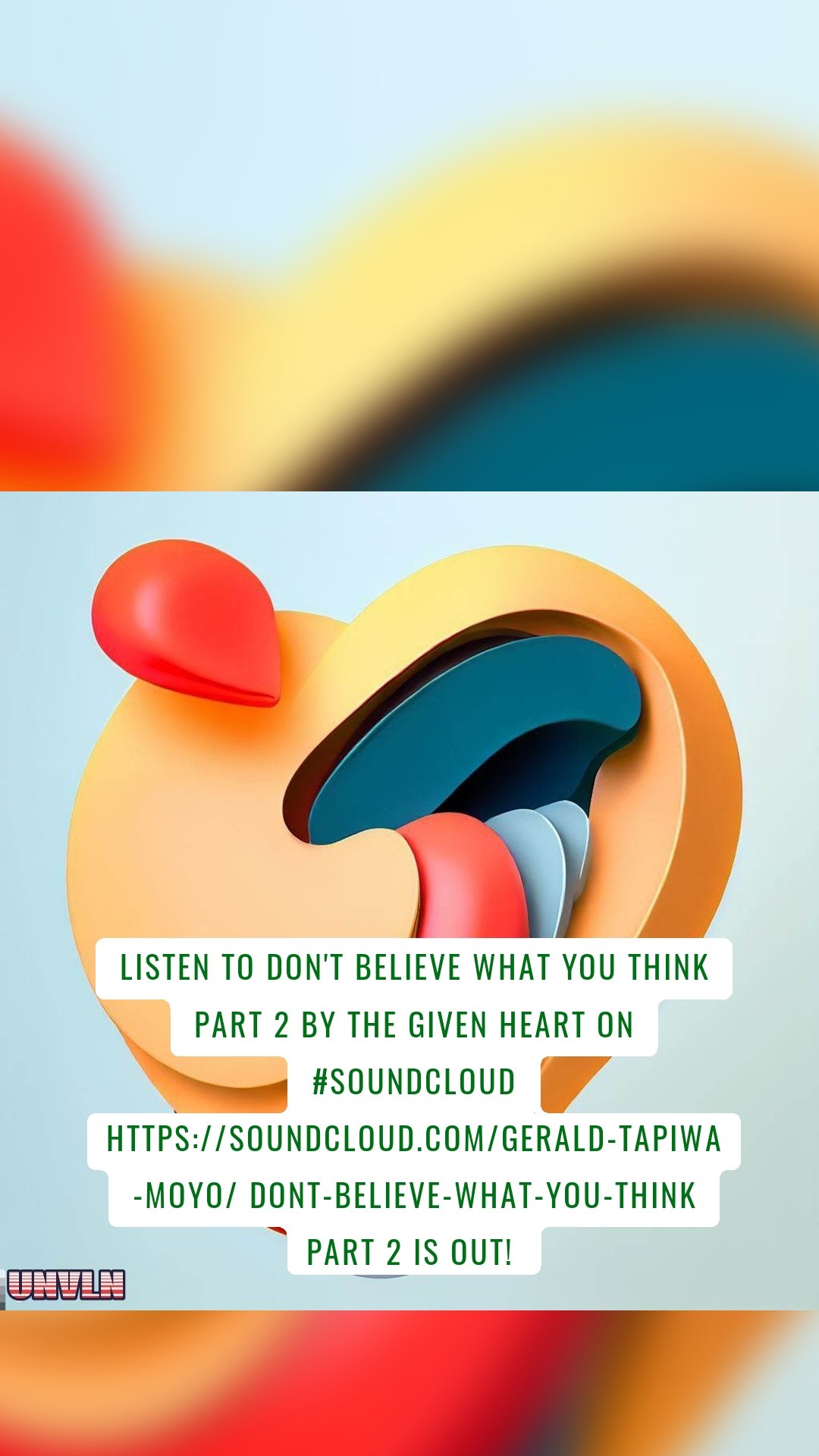 Listen to Don't Believe What You Think part 2 by The Given Heart on #SoundCloud
https://soundcloud.com/gerald-tapiwa-moyo/ dont-believe-what-you-think part 2 is out! 